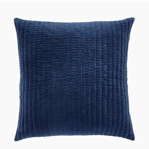 John Robshaw Indigo Cotton Velvet Euro Sham - Picture 2 of 9